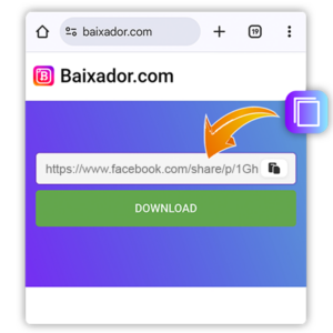 Image showing where to insert the URL in the downloader.